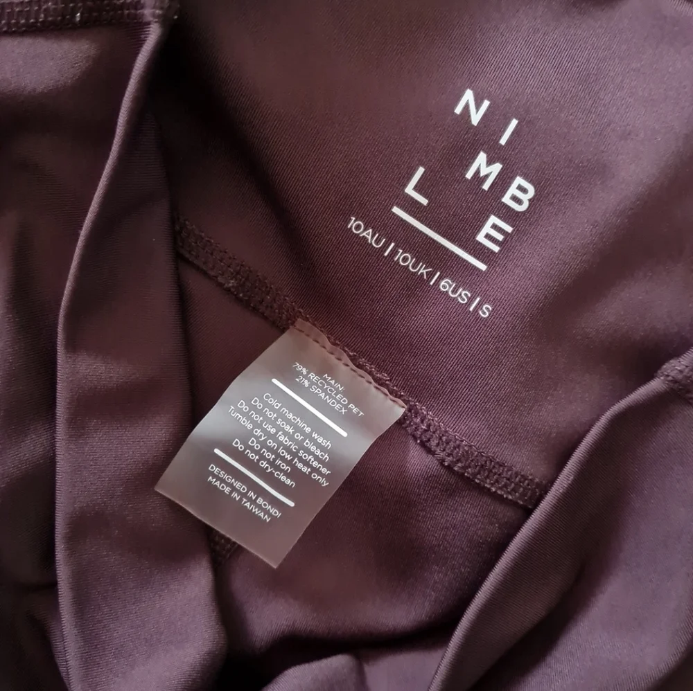 Women's size 10 'NIMBLE' Gorgeous chocolate brown activewear set - AS NEW - Picture 7 of 7